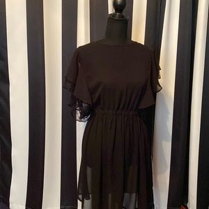 Black see through dress